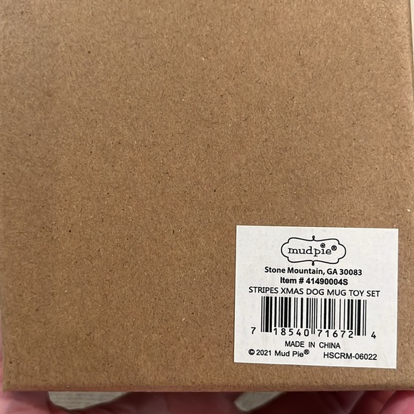 Mud Pie Stripe Santa's Favorite Dog Toy and Mug Set/NWT - Picture 9 of 9